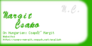 margit csapo business card